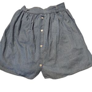 VTG‎ Girl's 90s Kandy Kiss Chambray Skirt 12 Preppy Cottage Made In The USA